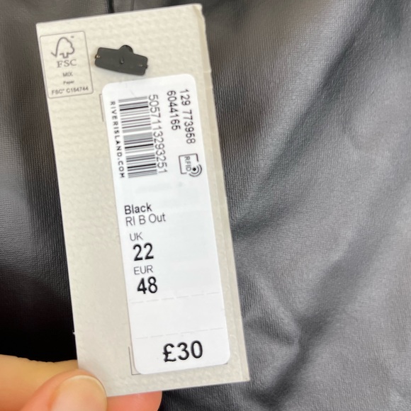 NWT River Island Faux Leather High Waisted Flare Trousers Sz 18 - Picture 12 of 13